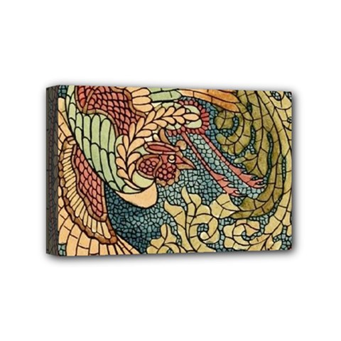 Wings Feathers Cubism Mosaic Mini Canvas 6  X 4  (stretched)