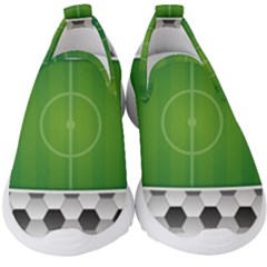 Background Sports Soccer Football Kids  Slip On Sneakers by Wegoenart