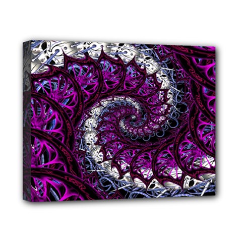 Fractal Background Swirl Art Skull Canvas 10  X 8  (stretched) by Wegoenart