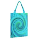 Groovy Cool Abstract Aqua Liquid Art Swirl Painting Classic Tote Bag View2