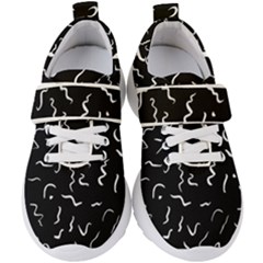 Scribbles Lines Drawing Picture Kids  Velcro Strap Shoes by Pakrebo