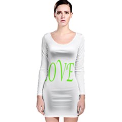 I Lovetennis Long Sleeve Bodycon Dress by Greencreations