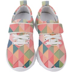 Background Geometric Triangle Kids  Velcro Strap Shoes by Pakrebo