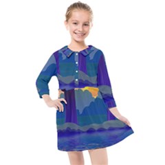 Illustration Vector Forest Nature Kids  Quarter Sleeve Shirt Dress