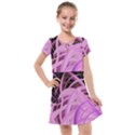 Purple Fractal Artwork Feather Kids  Cross Web Dress View1