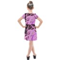 Purple Fractal Artwork Feather Kids  Cross Web Dress View2