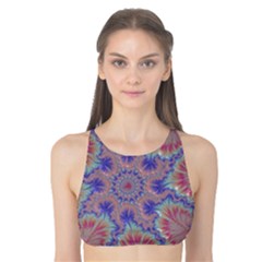 Purple Splat Fractal Art Tank Bikini Top by Pakrebo