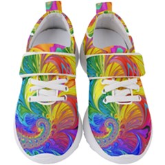 Fractal Bright Exploding Brilliant Kids  Velcro Strap Shoes by Pakrebo