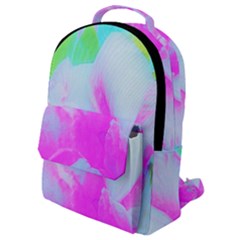 Abstract Pink Hibiscus Bloom With Flower Power Flap Pocket Backpack (small) by myrubiogarden