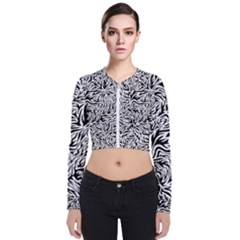 Flames Fire Pattern Digital Art Long Sleeve Zip Up Bomber Jacket by Pakrebo