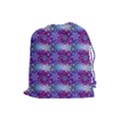 Snow White Blue Purple Tulip Drawstring Pouch (Large) View1