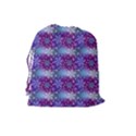 Snow White Blue Purple Tulip Drawstring Pouch (Large) View2