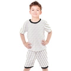 No Step On Snek Pattern White Background Meme Kids  Tee And Shorts Set by snek