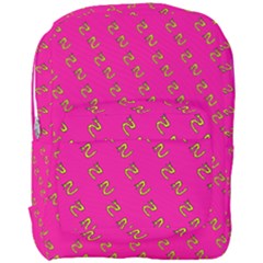 No Step On Snek Pattern Pink Background Meme Full Print Backpack by snek