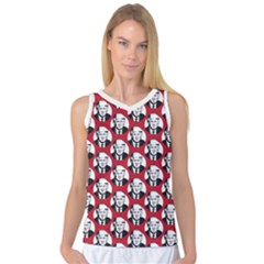 Trump Retro Face Pattern Maga Red Us Patriot Women s Basketball Tank Top by snek