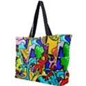 Graffiti abstract with colorful tubes and biology artery theme Simple Shoulder Bag View1