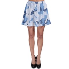 Standard Light Blue Camouflage Army Military Skater Skirt by snek