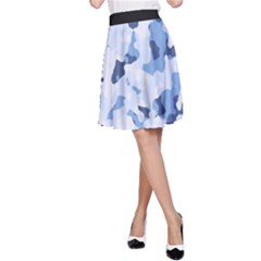 Standard Light Blue Camouflage Army Military A-line Skirt by snek