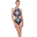 Mandala Calming Coloring Page Halter Side Cut Swimsuit View1