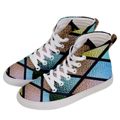 Stained Glass Soul Men s Hi-top Skate Sneakers by WensdaiAmbrose