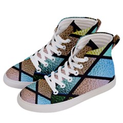 Stained Glass Soul Women s Hi-top Skate Sneakers by WensdaiAmbrose