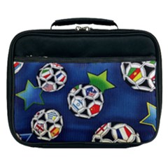 Textile Football Soccer Fabric Lunch Bag by Pakrebo