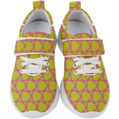 Pattern Background Structure Pink Kids  Velcro Strap Shoes by Pakrebo