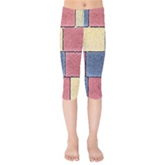 Model Mosaic Wallpaper Texture Kids  Capri Leggings  by Pakrebo