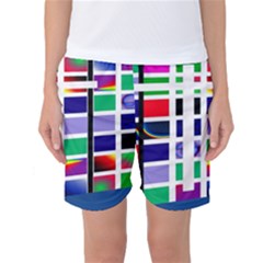 Color Graffiti Pattern Geometric Women s Basketball Shorts by Pakrebo