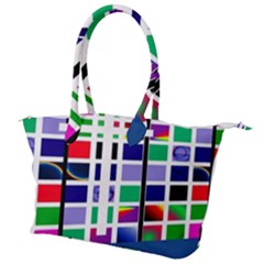 Color Graffiti Pattern Geometric Canvas Shoulder Bag by Pakrebo