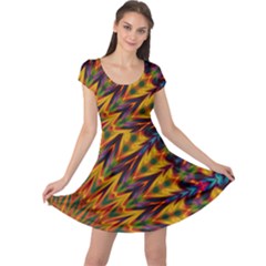 Background Abstract Texture Chevron Cap Sleeve Dress by Mariart