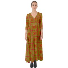 Western Pattern Backdrop Button Up Boho Maxi Dress by Mariart