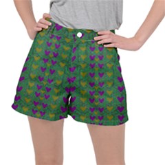 In Love With Festive Hearts Stretch Ripstop Shorts by pepitasart