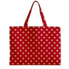 Red Hot Polka Dots Zipper Mini Tote Bag by WensdaiAmbrose