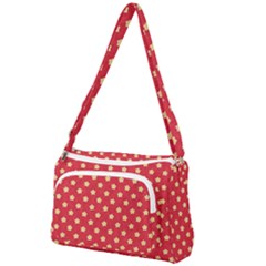 Red Hot Polka Dots Front Pocket Crossbody Bag by WensdaiAmbrose