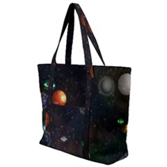 Galactic Zip Up Canvas Bag by WensdaiAmbrose