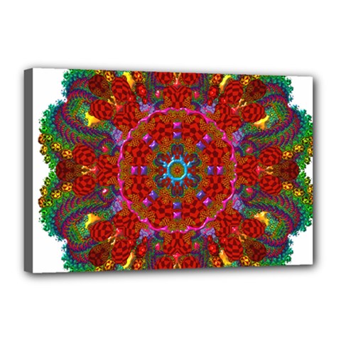 Mandala Fractal Graphic Design Canvas 18  X 12  (stretched) by Pakrebo