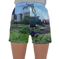 Lurie Garden Salvia River Sleepwear Shorts by Riverwoman