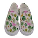 Flamingo pattern Women s Canvas Slip Ons View1