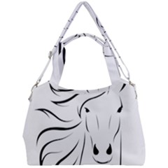 Animal Equine Face Horse Double Compartment Shoulder Bag by Wegoenart