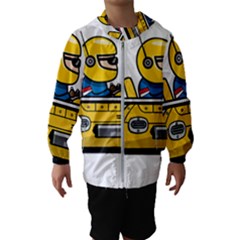 Cartoon Space Racer Galaxy Science Hooded Windbreaker (kids) by Wegoenart