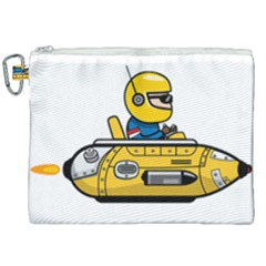 Cartoon Space Racer Galaxy Science Canvas Cosmetic Bag (xxl) by Wegoenart