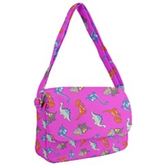 Dinosaurs - Fuchsia Courier Bag by WensdaiAmbrose