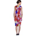 Multicolored Daisies Sleeveless Velvet Midi Dress View2