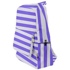 Lilac Purple Stripes Travelers  Backpack by snowwhitegirl