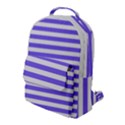 Lilac Purple Stripes Flap Pocket Backpack (Large) View1