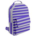 Lilac Purple Stripes Flap Pocket Backpack (Large) View2