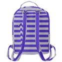 Lilac Purple Stripes Flap Pocket Backpack (Large) View3