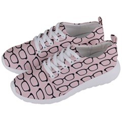 Nerdy Glasses Pink Men s Lightweight Sports Shoes by snowwhitegirl