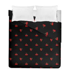 Candy Apple Black Pattern Duvet Cover Double Side (full/ Double Size)